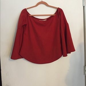 Morris day rust bell sleeve off shoulder size m